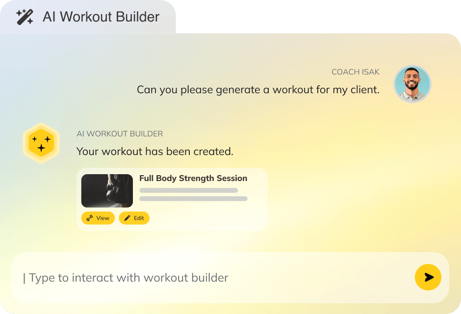 ABC Trainerize AI Workout Builder product screenshot from official marketing page