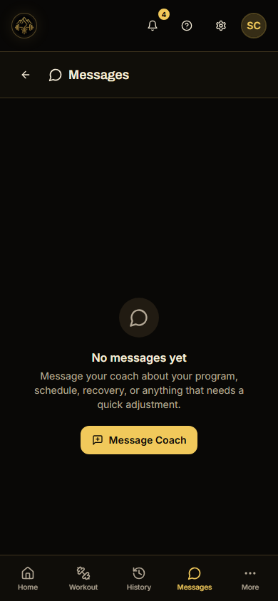 RaiNGE client messages and support conversation